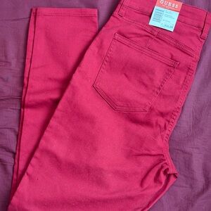 GUESS Women's Cherry Red Skinny Jeans